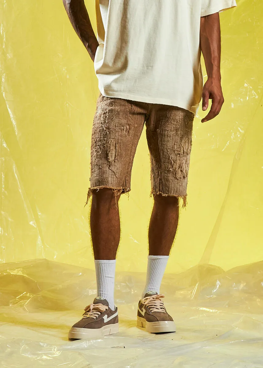 EMBELLISH GINZA BORO SHORT (DARK TAN)