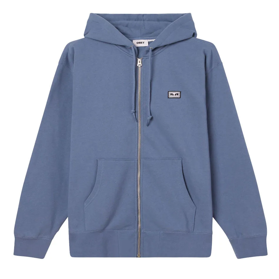 Established works eyes zip hood Coronet blue