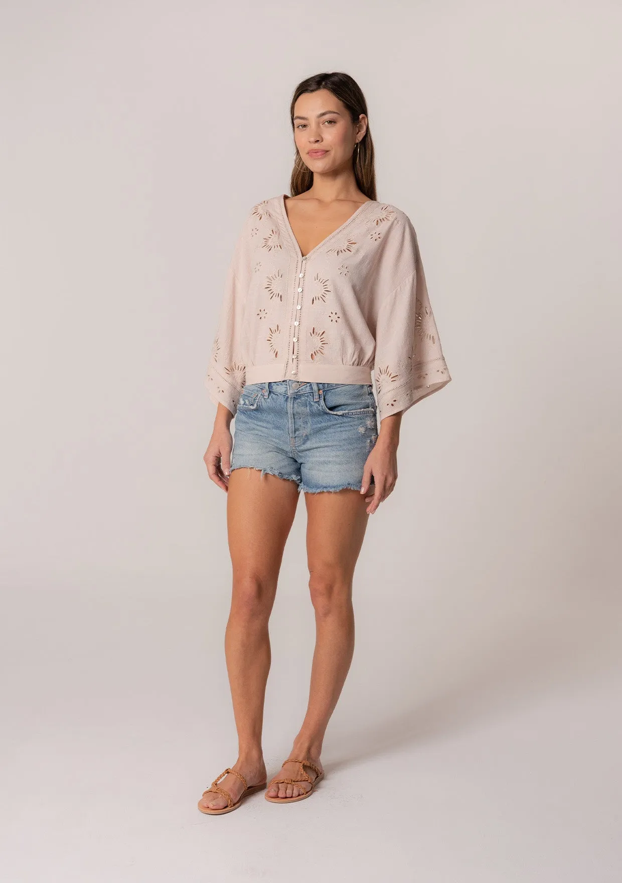 Eyelet Embroidered Blouse