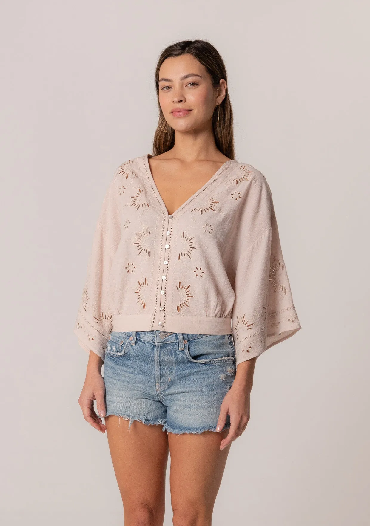 Eyelet Embroidered Blouse