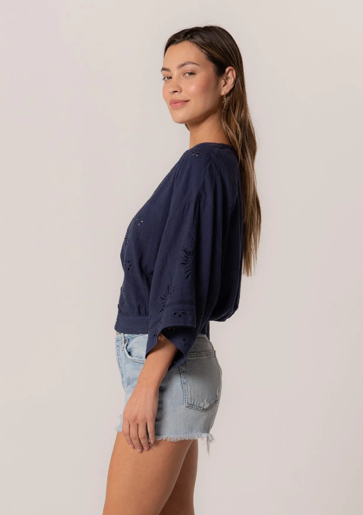 Eyelet Embroidered Blouse