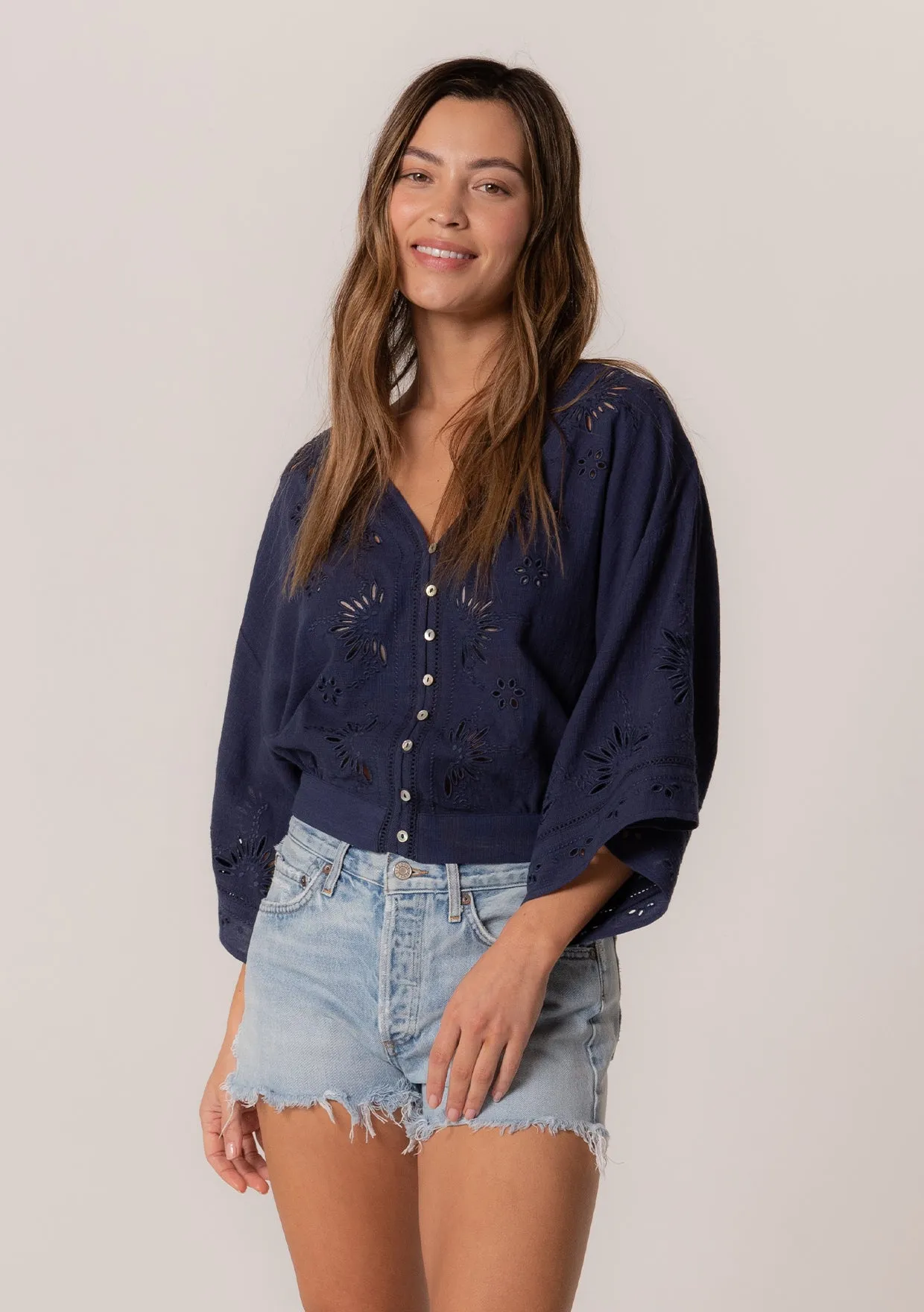 Eyelet Embroidered Blouse