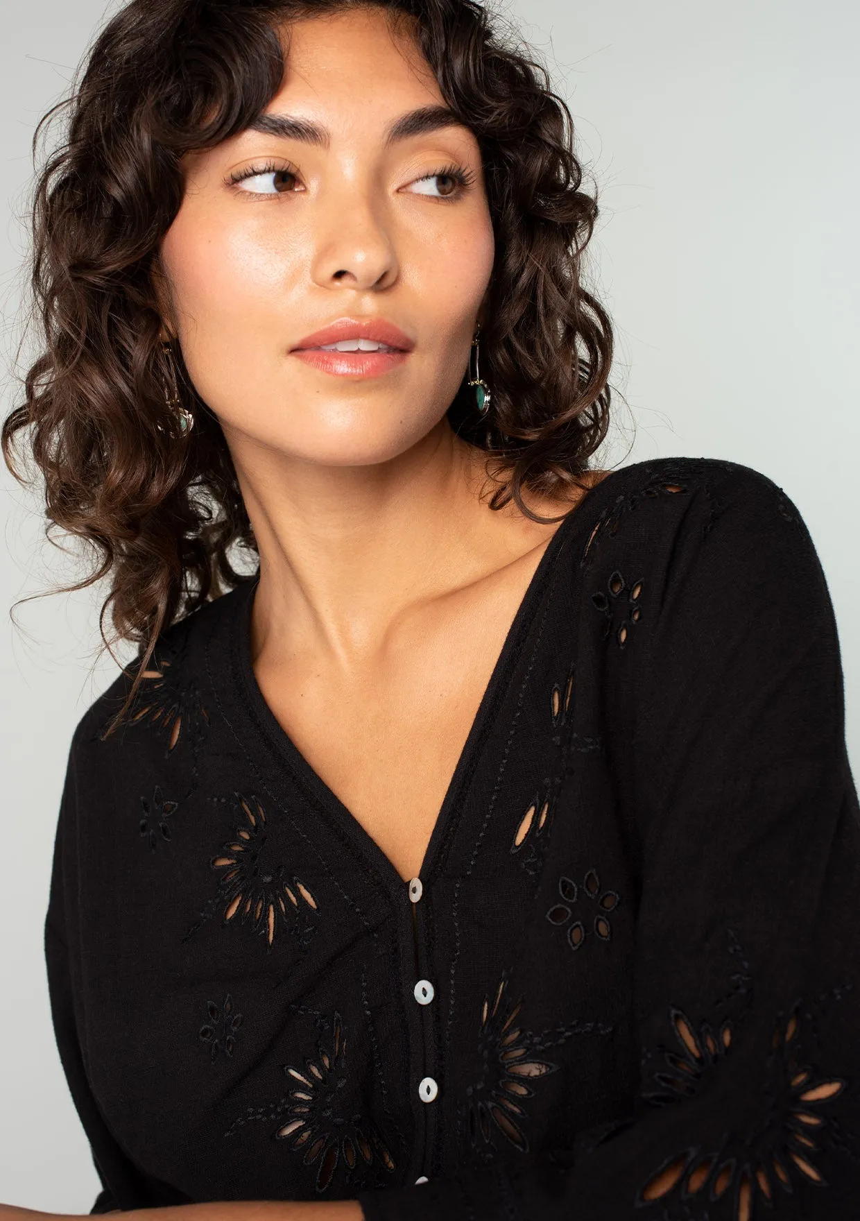 Eyelet Embroidered Blouse