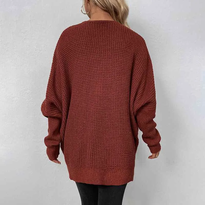 Fall Cardigan Sweaters for Women Oversized Chunky Kimono Slouchy Wrap Batwing Sleeve Open Front Outwear Coat K624