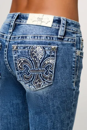 Fleur De Silver Straight Jeans