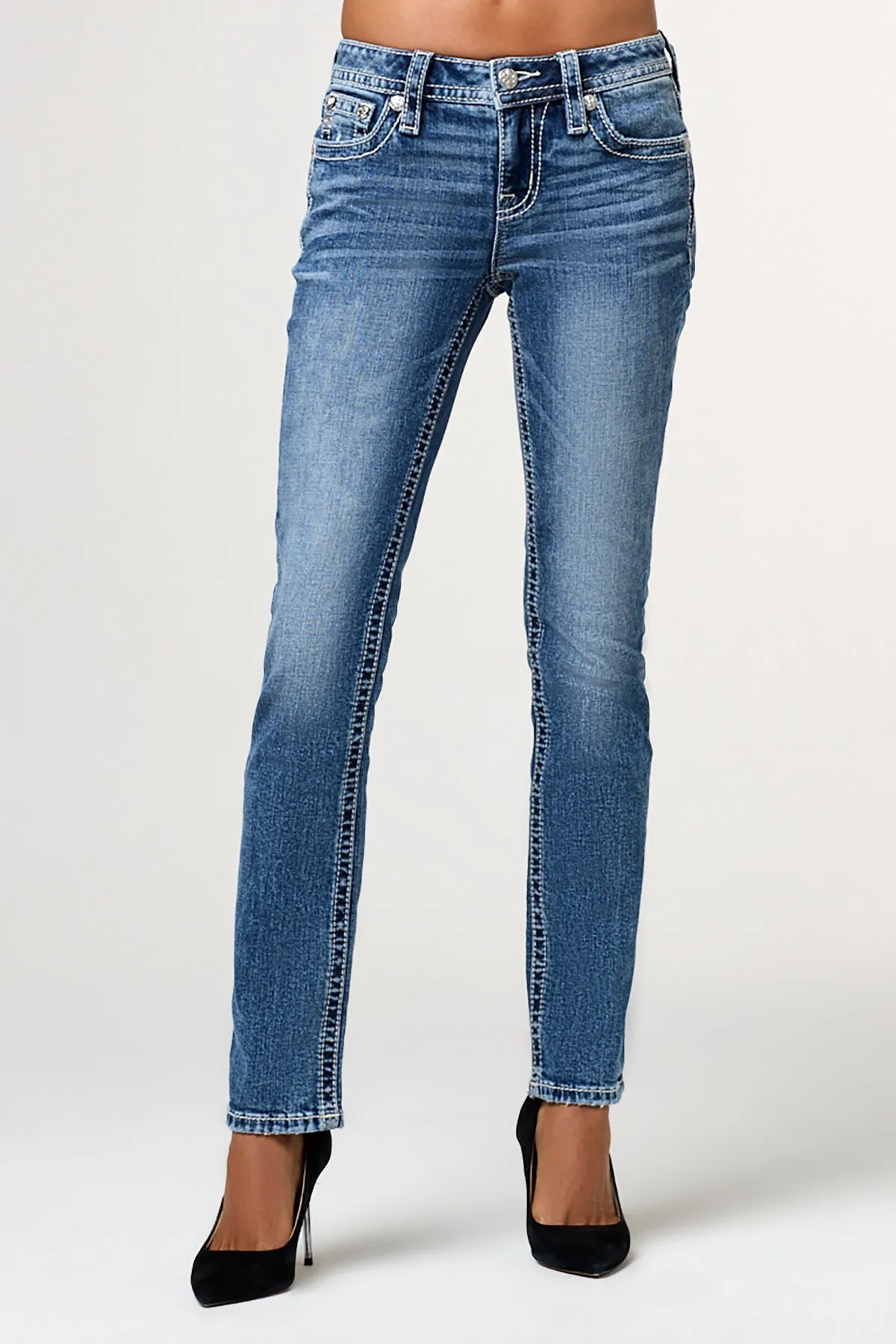 Fleur De Silver Straight Jeans