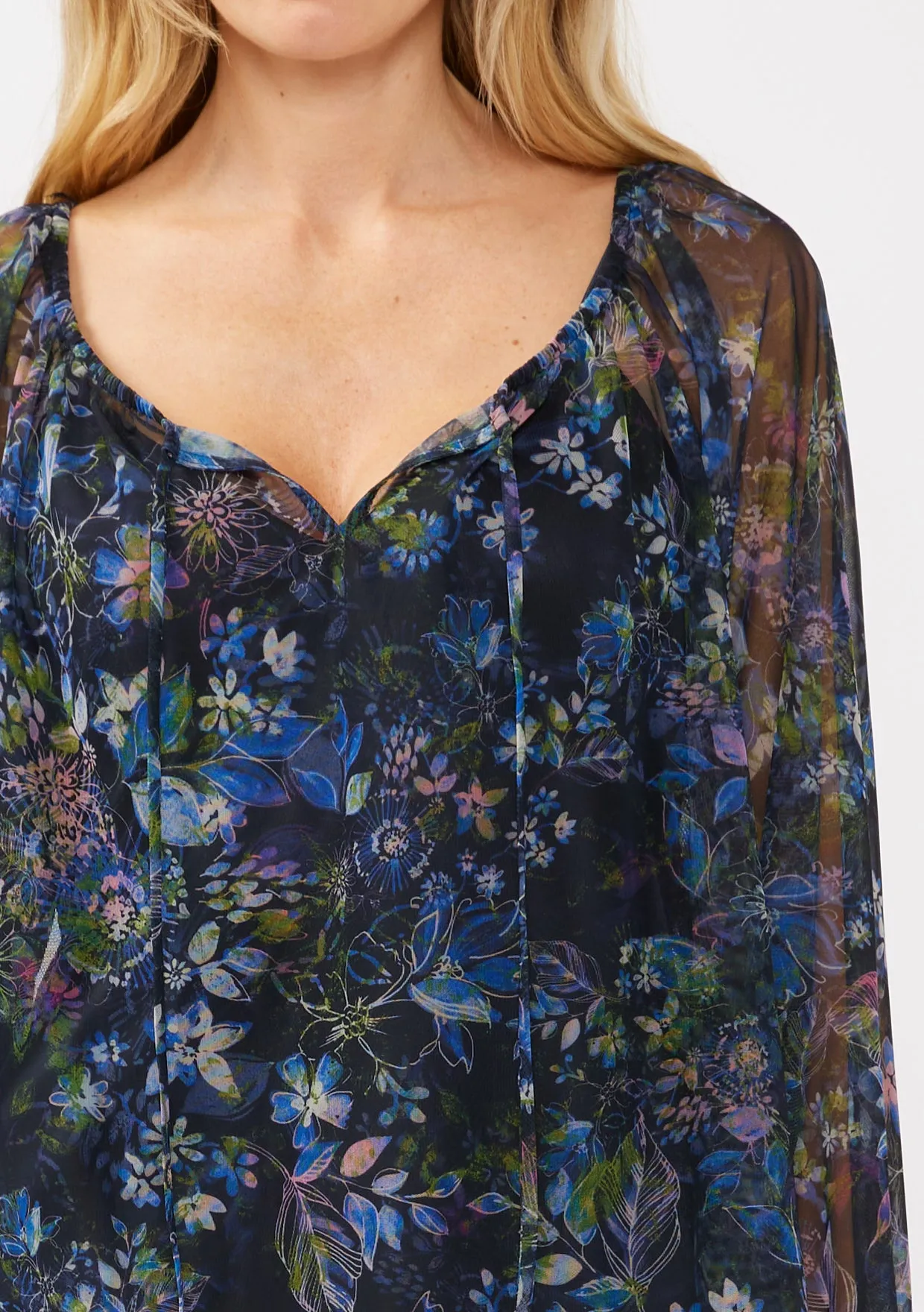 Floral Raglan Long Sleeve Blouse