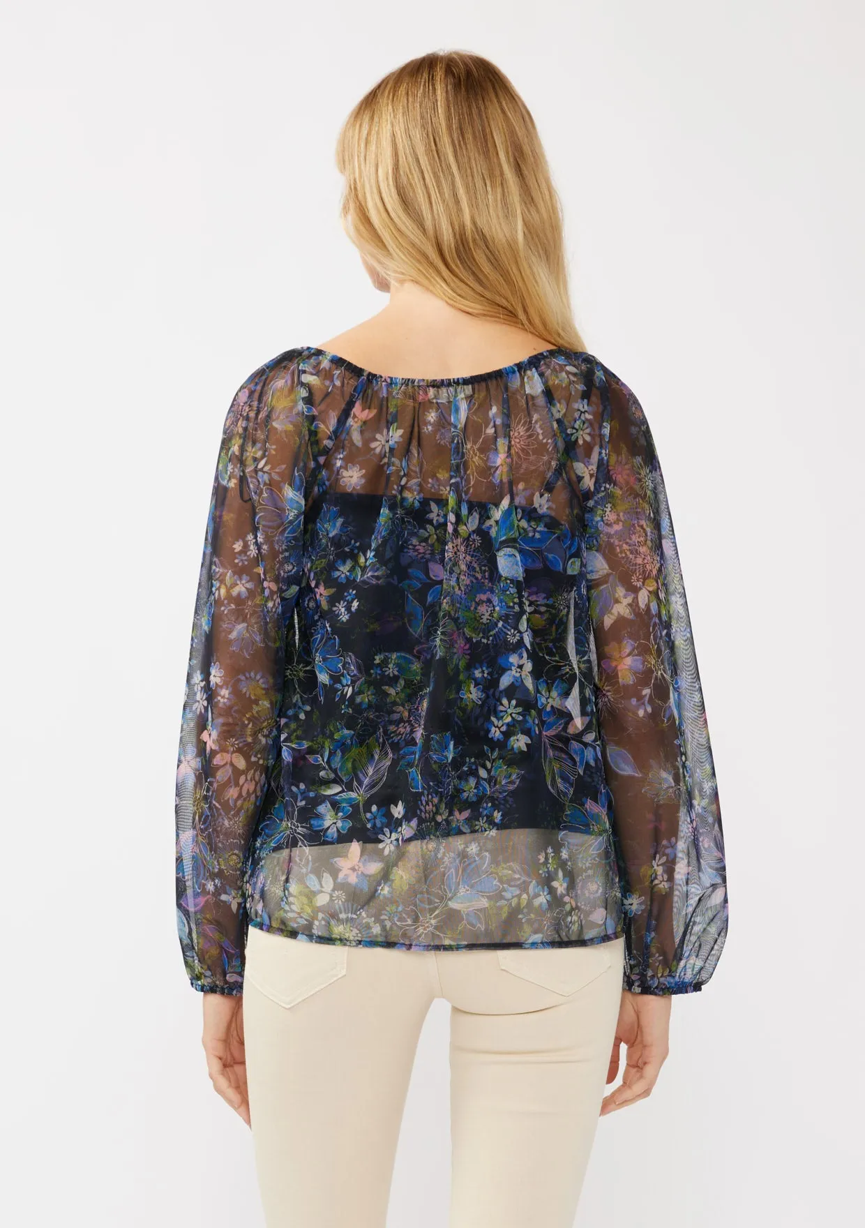 Floral Raglan Long Sleeve Blouse