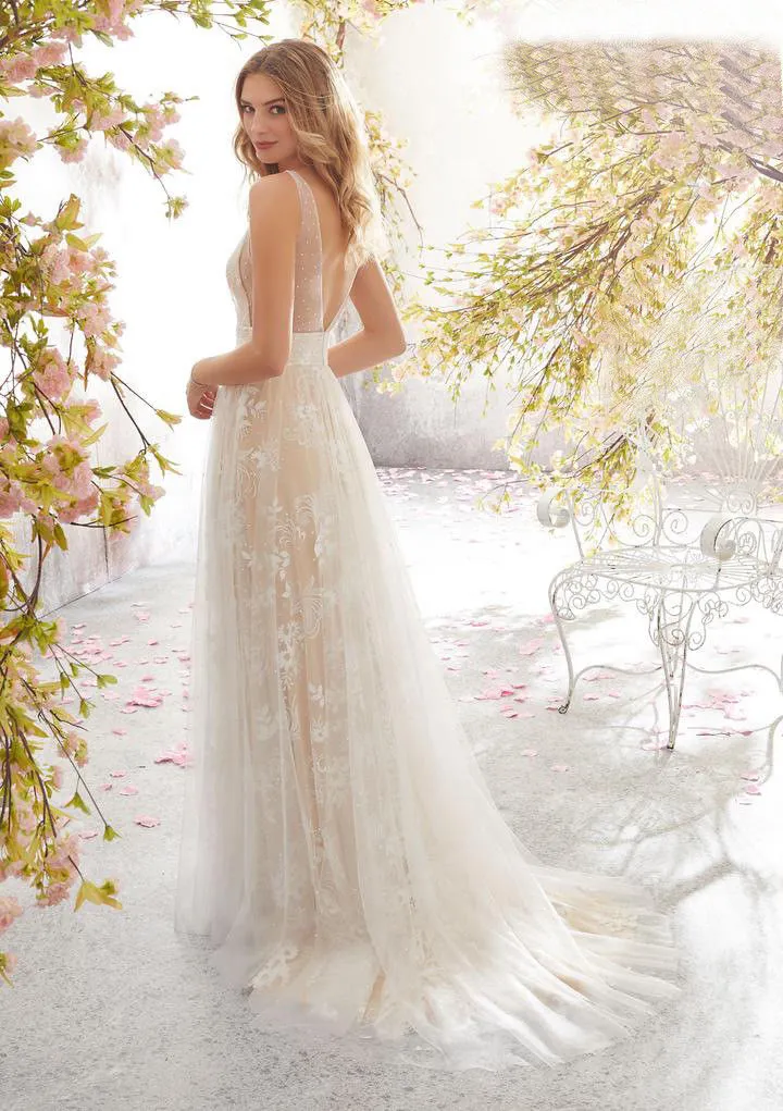 Formal Evening V Neck Long Lace A Line Dress Free Shipping
