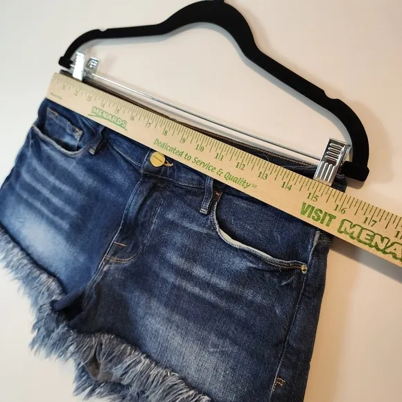 Frame Denim Le CutOff Micro Shred Shorts Fray Fringe Hem Bohemian Denim Short 28