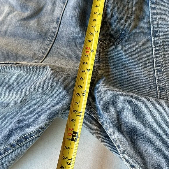 FREE PEOPLE | Long Denim Cut Off Shorts High Hopes