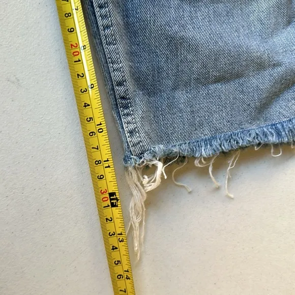 FREE PEOPLE | Long Denim Cut Off Shorts High Hopes
