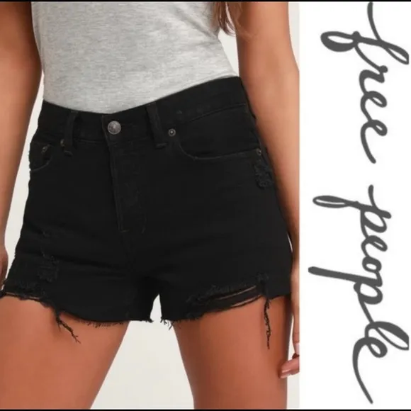 Free People We The Free Sofia Distressed Shorts
