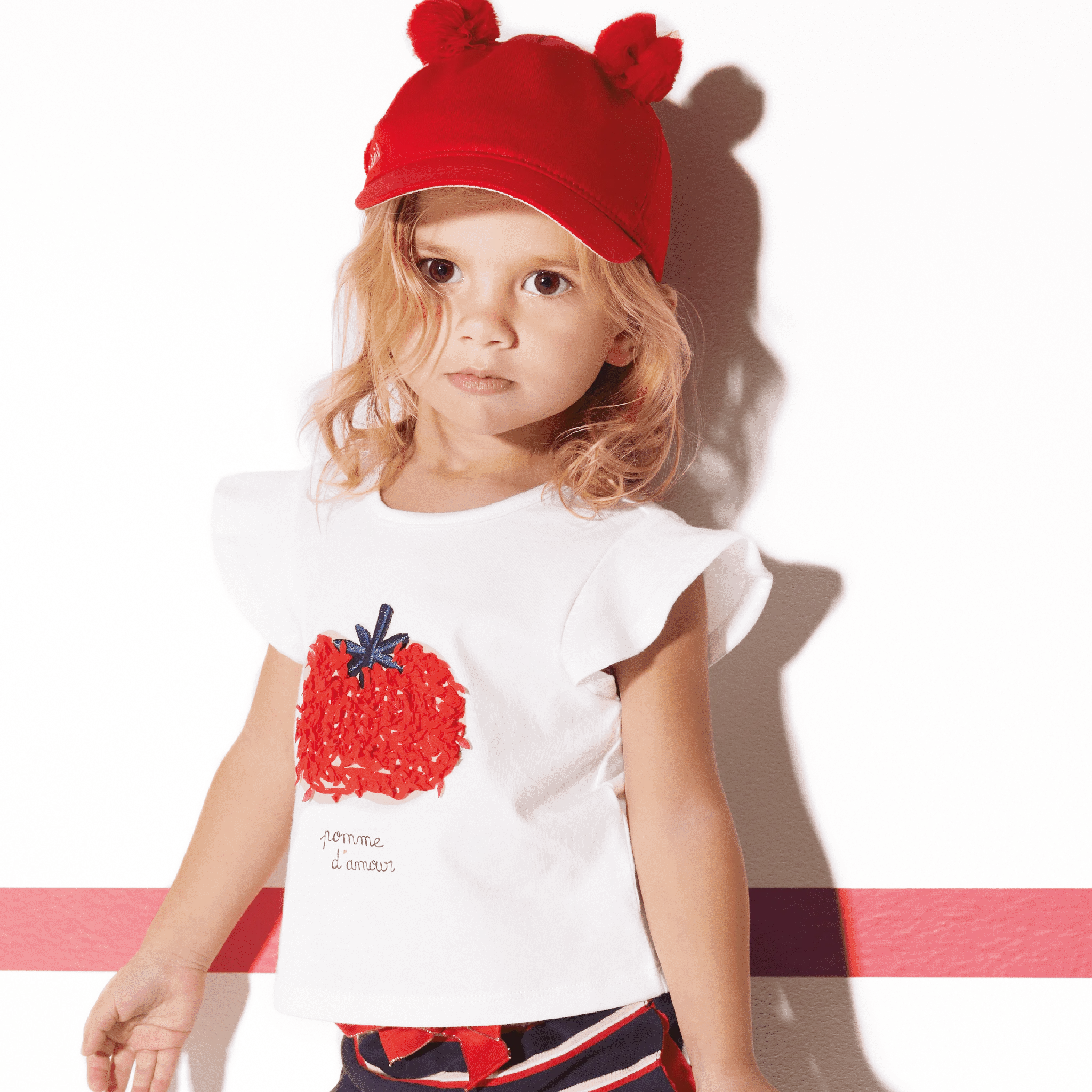 Girls 3D Apple T-shirt