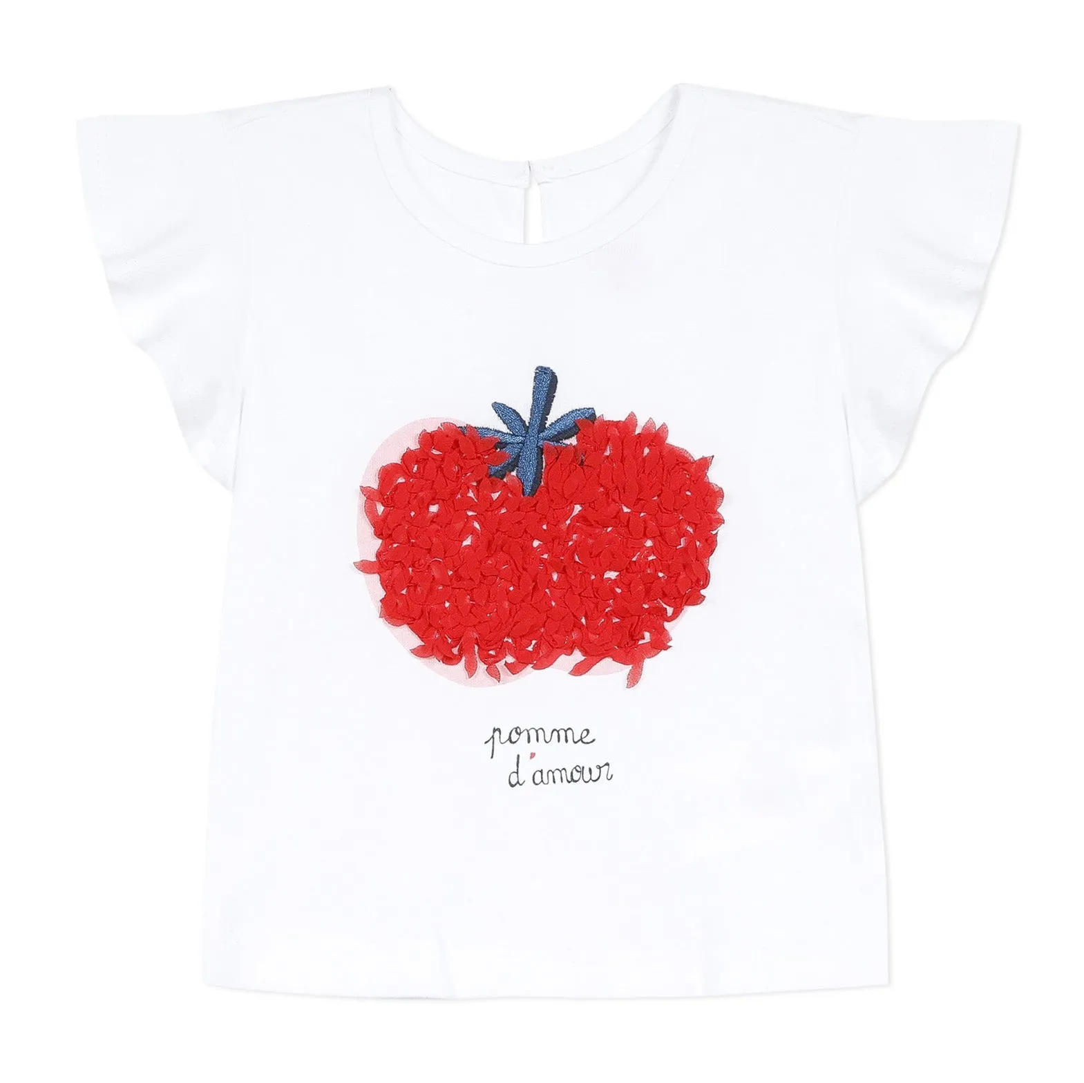 Girls 3D Apple T-shirt
