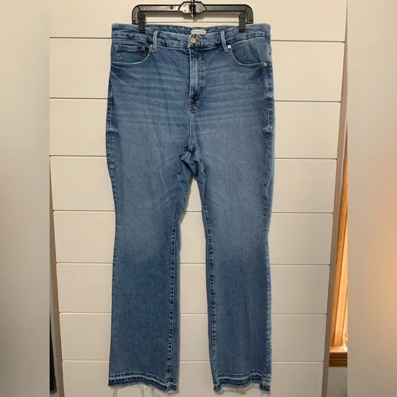 Good American Good Classic Boot-Cut Jeans - indigo size 16