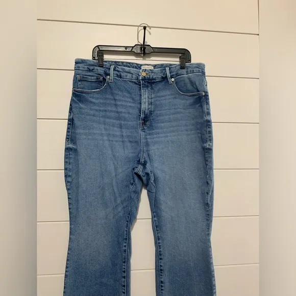 Good American Good Classic Boot-Cut Jeans - indigo size 16