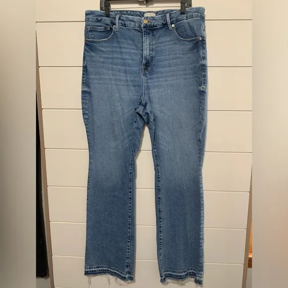 Good American Good Classic Boot-Cut Jeans - indigo size 16