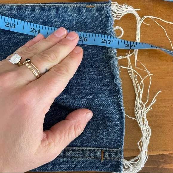 Good American Good Curve High Waist Raw Hem Straight Leg Jeans Womens 4/27