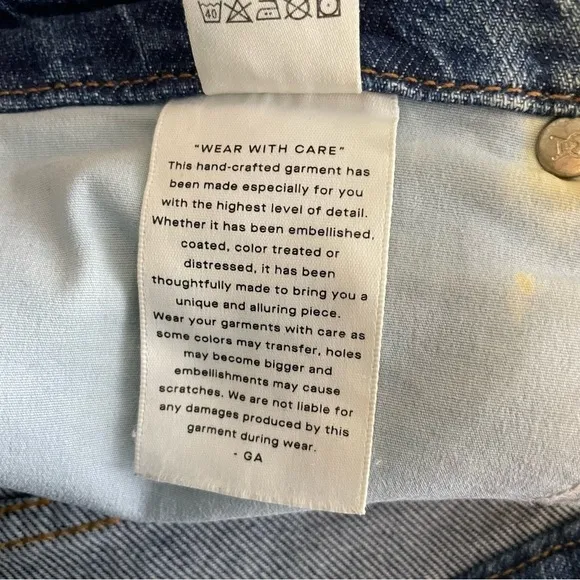 Good American Good Curve High Waist Raw Hem Straight Leg Jeans Womens 4/27