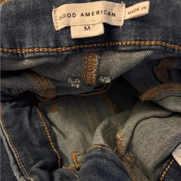 GOOD AMERICAN POWER STRETCH PULL-ON STRAIGHT JEANS SZ M NWT
