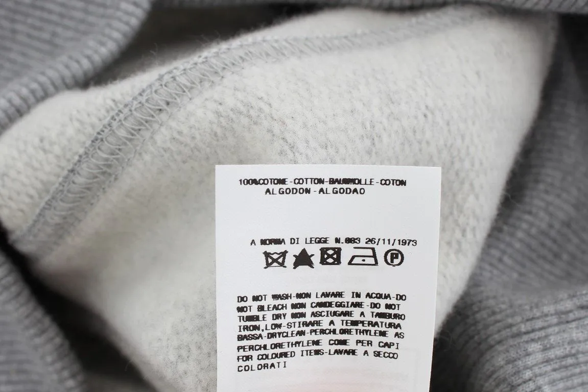 Gray Cotton Top Pullover Hooded Sweater