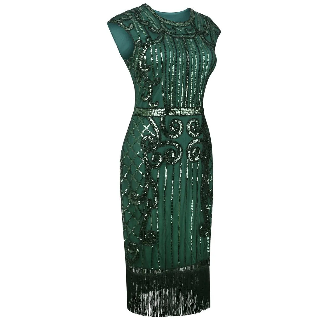Green Gatsby Dress Downton Abbey Speakeasy Charleston 1920's Party|JaosWish