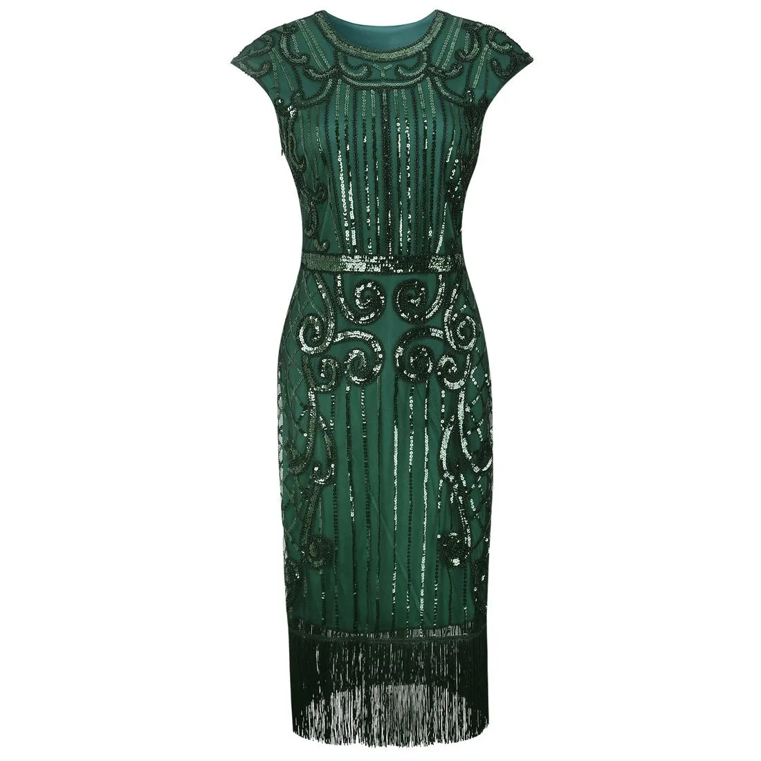 Green Gatsby Dress Downton Abbey Speakeasy Charleston 1920's Party|JaosWish