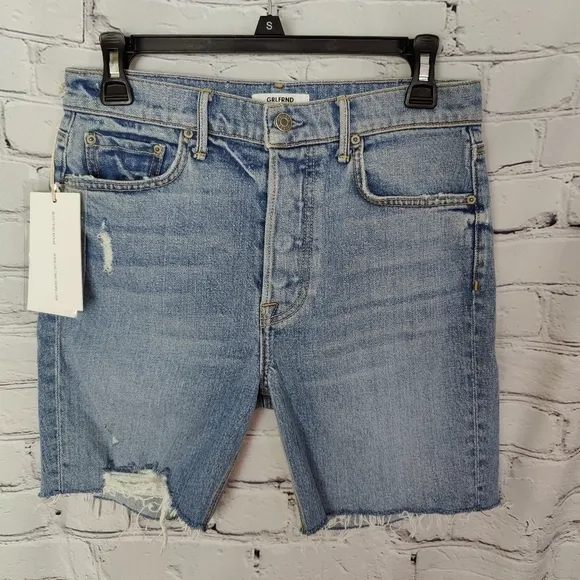 GRLFRND Riley Deja Vu High Rise 90's Loose Bermuda Denim Shorts Size 27