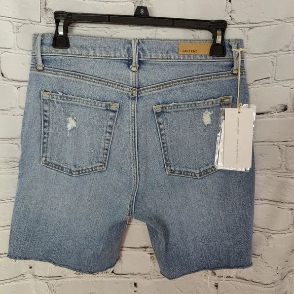 GRLFRND Riley Deja Vu High Rise 90's Loose Bermuda Denim Shorts Size 27