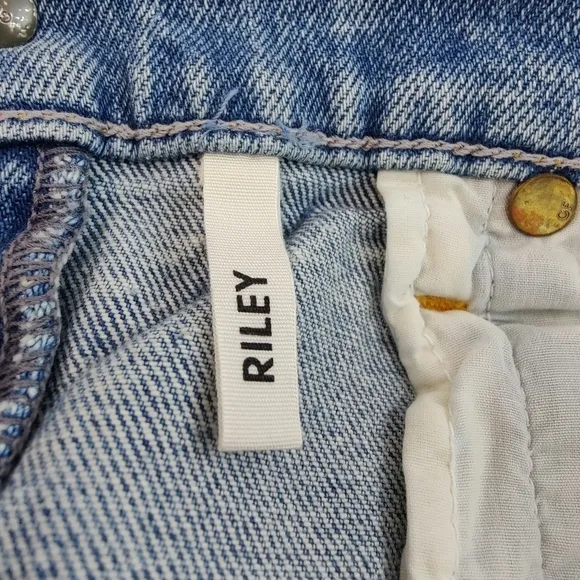 GRLFRND Riley Deja Vu High Rise 90's Loose Bermuda Denim Shorts Size 27
