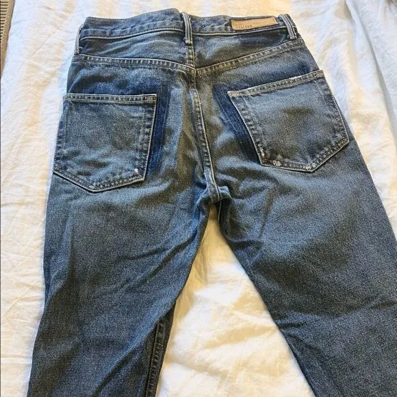 GRLFRND high waist skinny crop frayed jeans