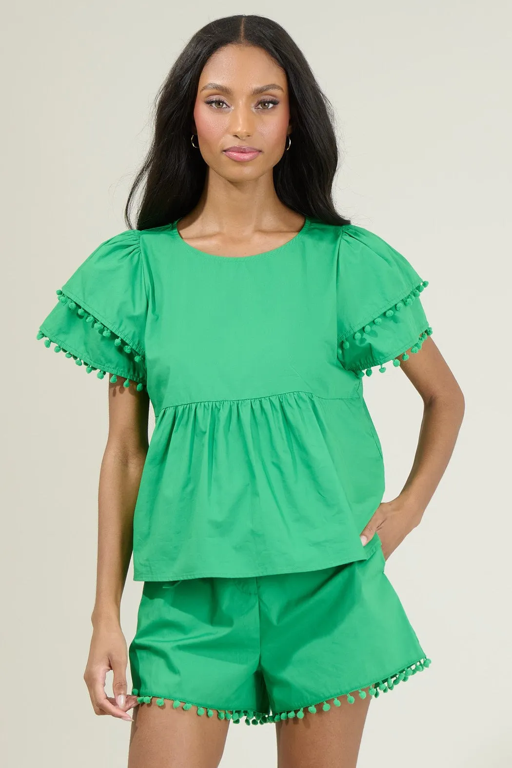 Haisley Bermuda Pom Pom Shorts