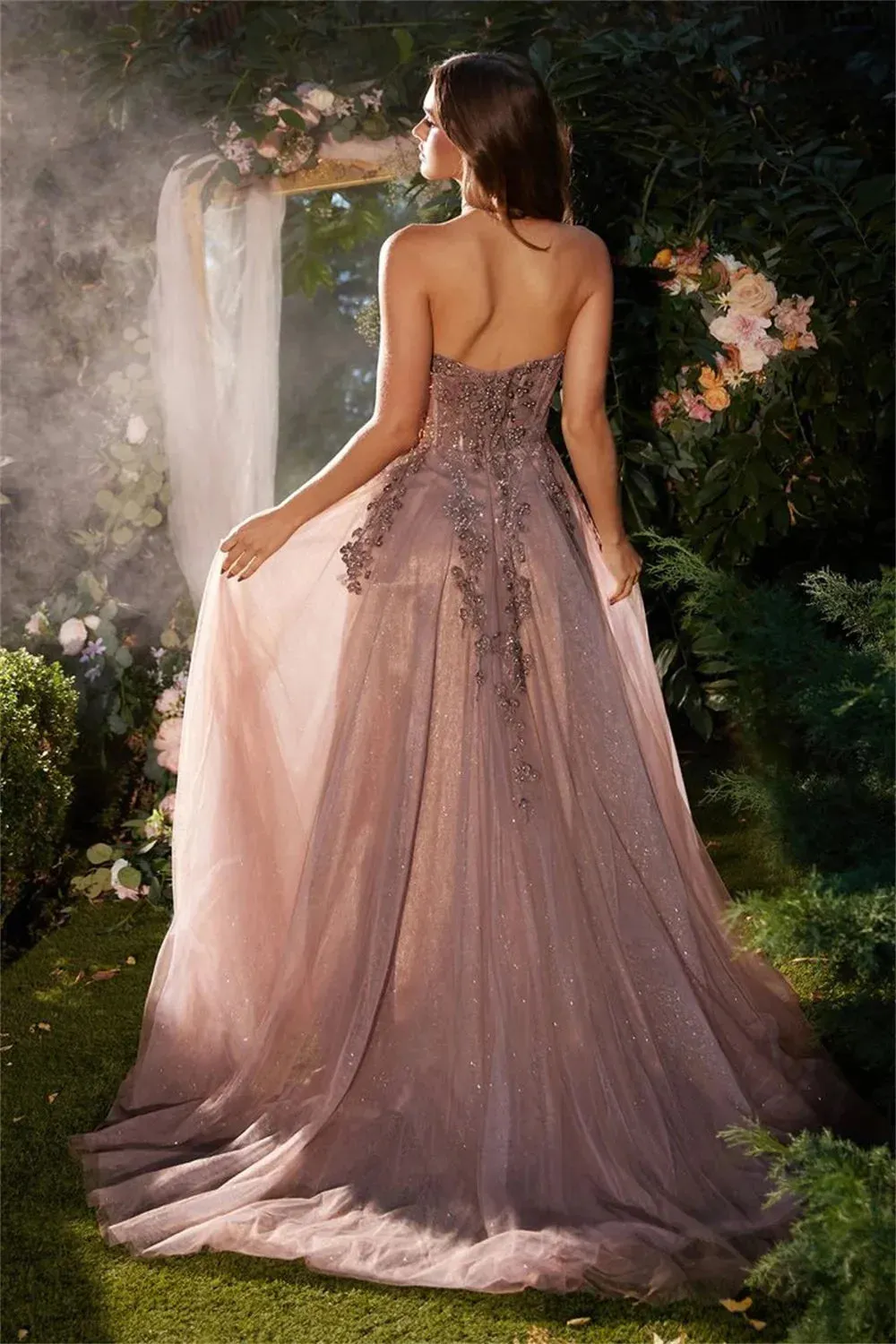 Halter Neck Lace Embroidery Tulle Vestidos De Noche Elegant Sleeveless Illusion Side Split Prom Dresses