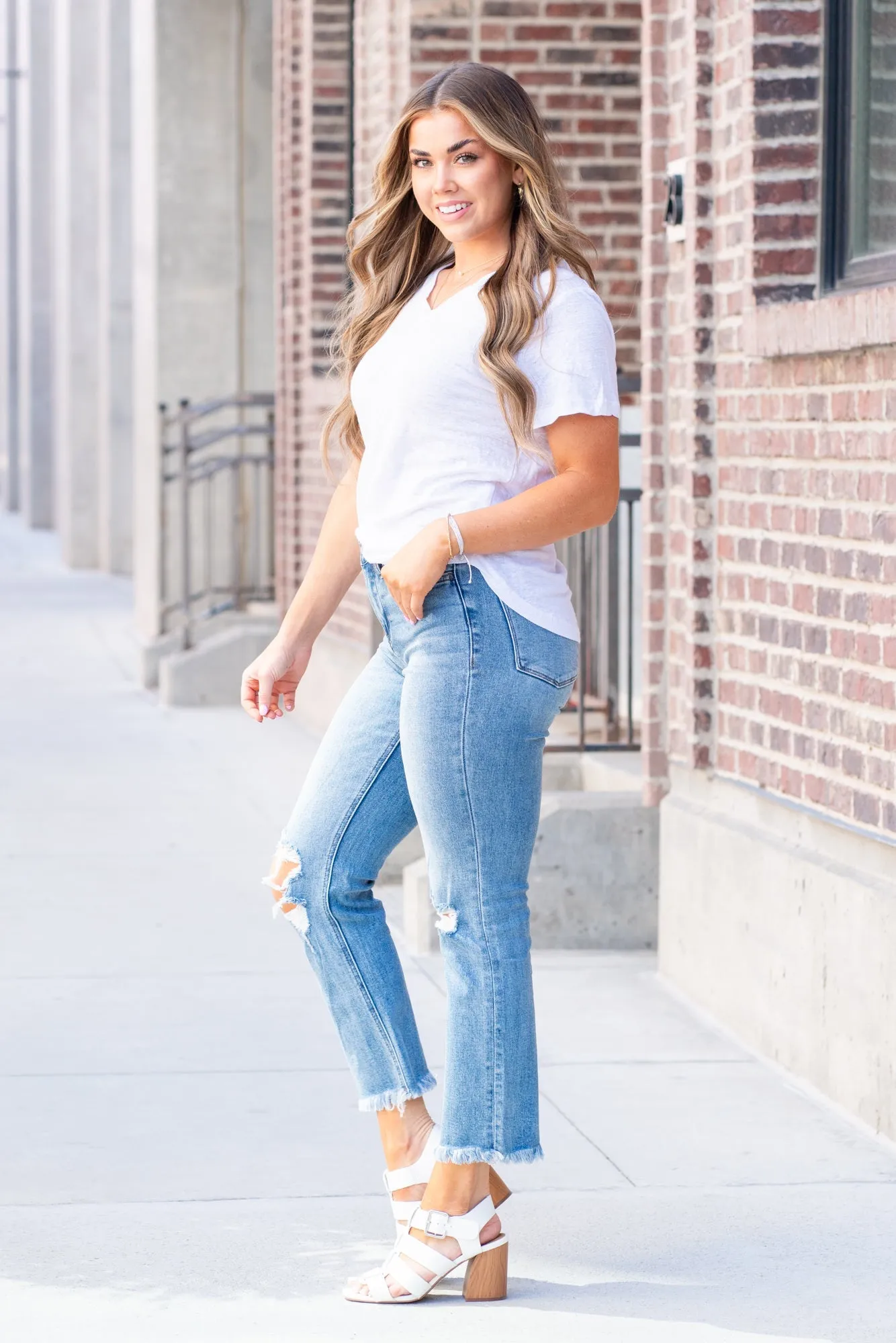 Hampton High Rise Crop Straight