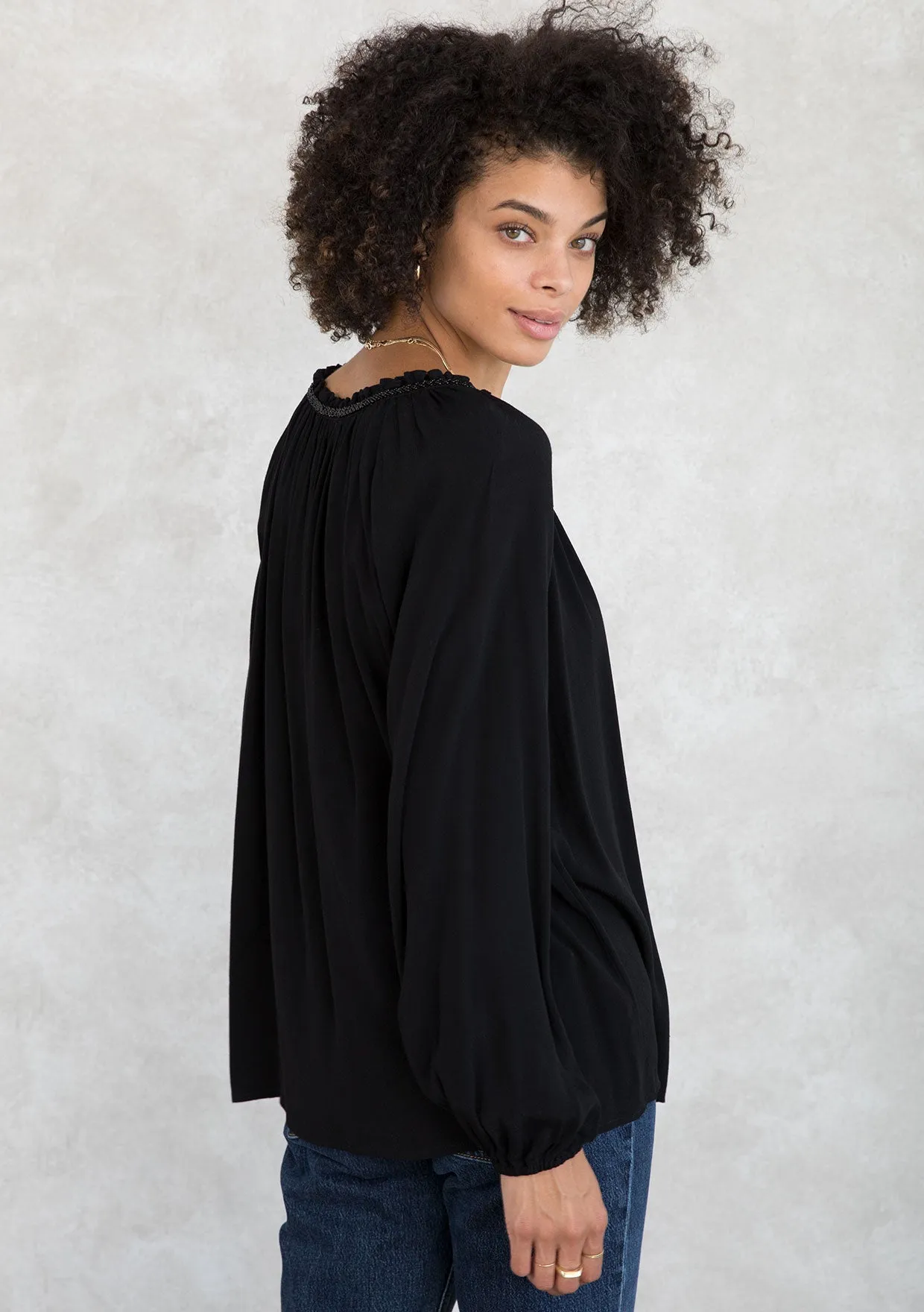 Holiday Bohemian Beaded Peasant Dressy Blouse
