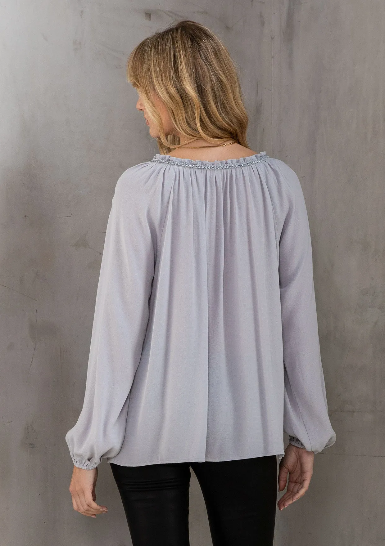 Holiday Bohemian Beaded Peasant Dressy Blouse