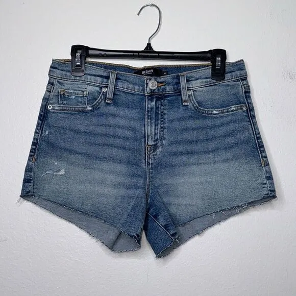 Hudson Gemma Mid Rise Cut Off Denim Shorts Size 27