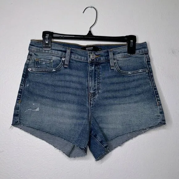 Hudson Gemma Mid Rise Cut Off Denim Shorts Size 27