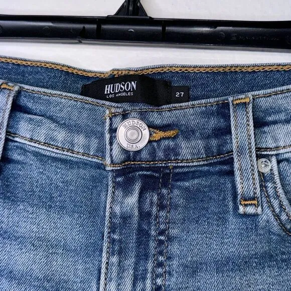 Hudson Gemma Mid Rise Cut Off Denim Shorts Size 27