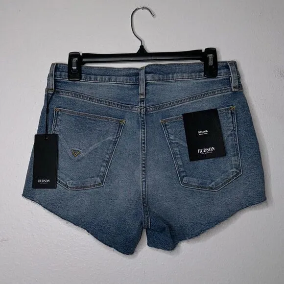 Hudson Gemma Mid Rise Cut Off Denim Shorts Size 27