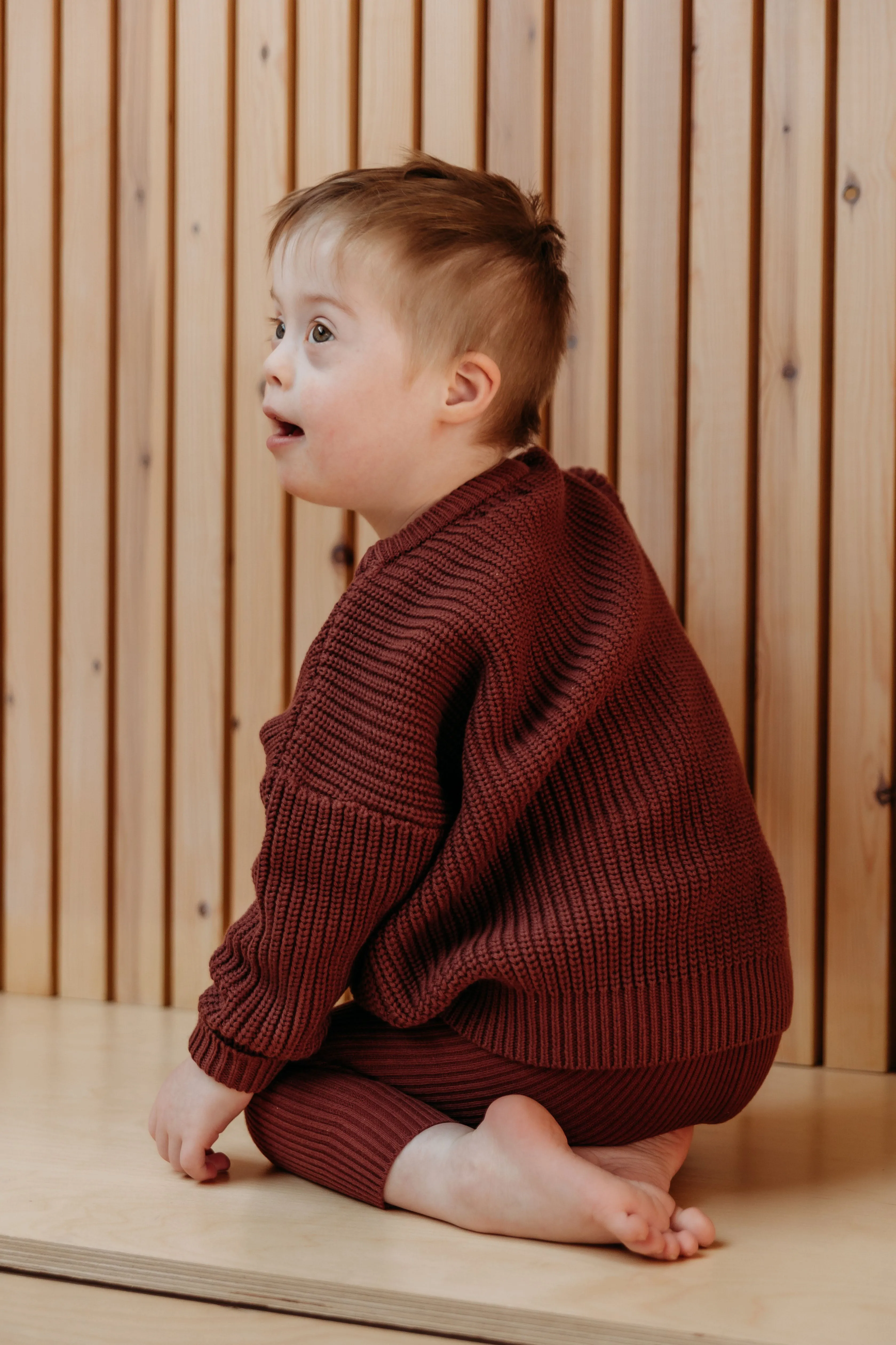 HUNTER & ROSE AVERY ASPEN KNIT JUMPER BERRY