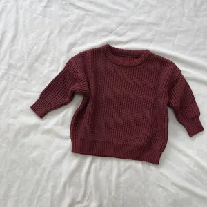 HUNTER & ROSE AVERY ASPEN KNIT JUMPER BERRY