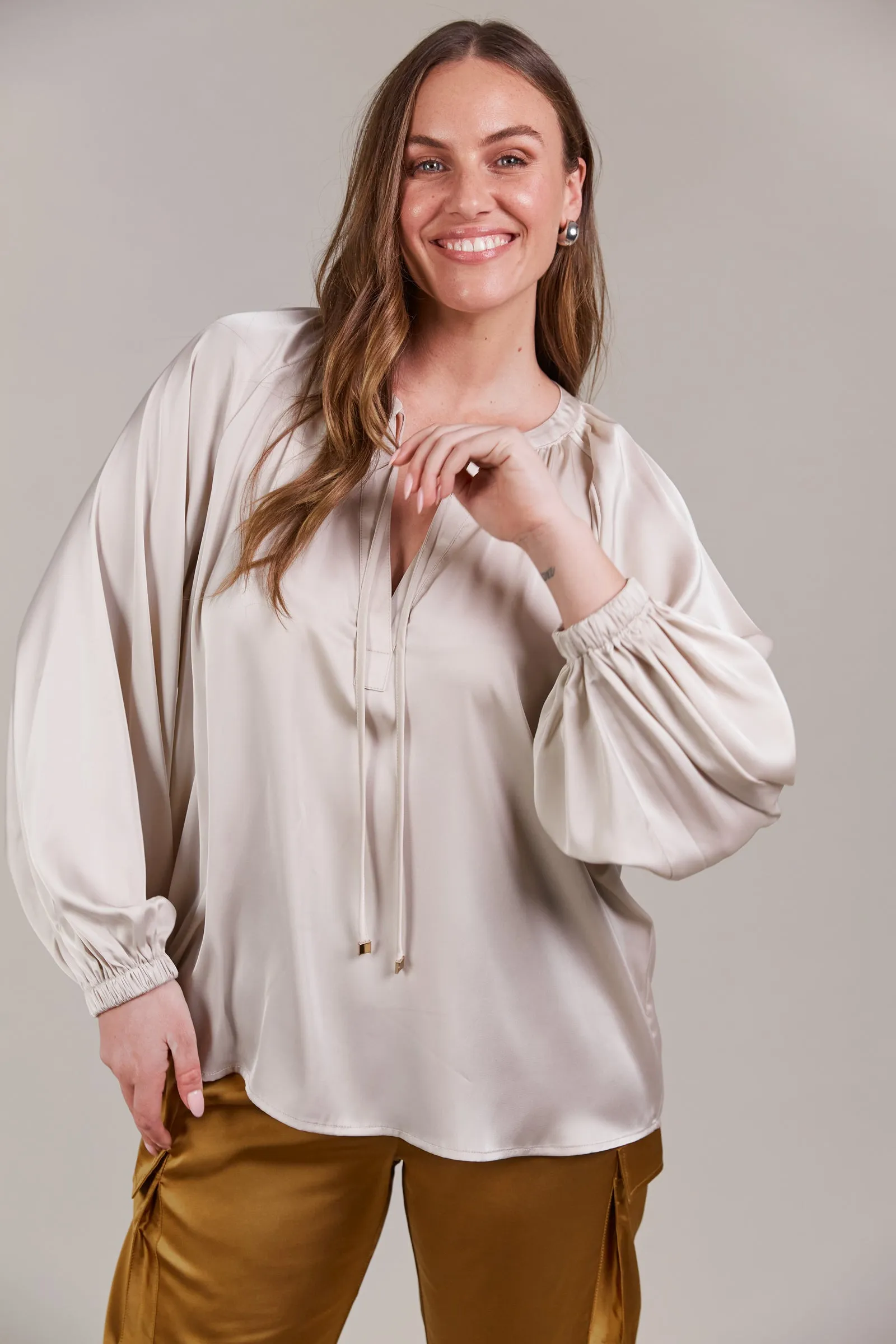 IVY BLOUSE - CLAY