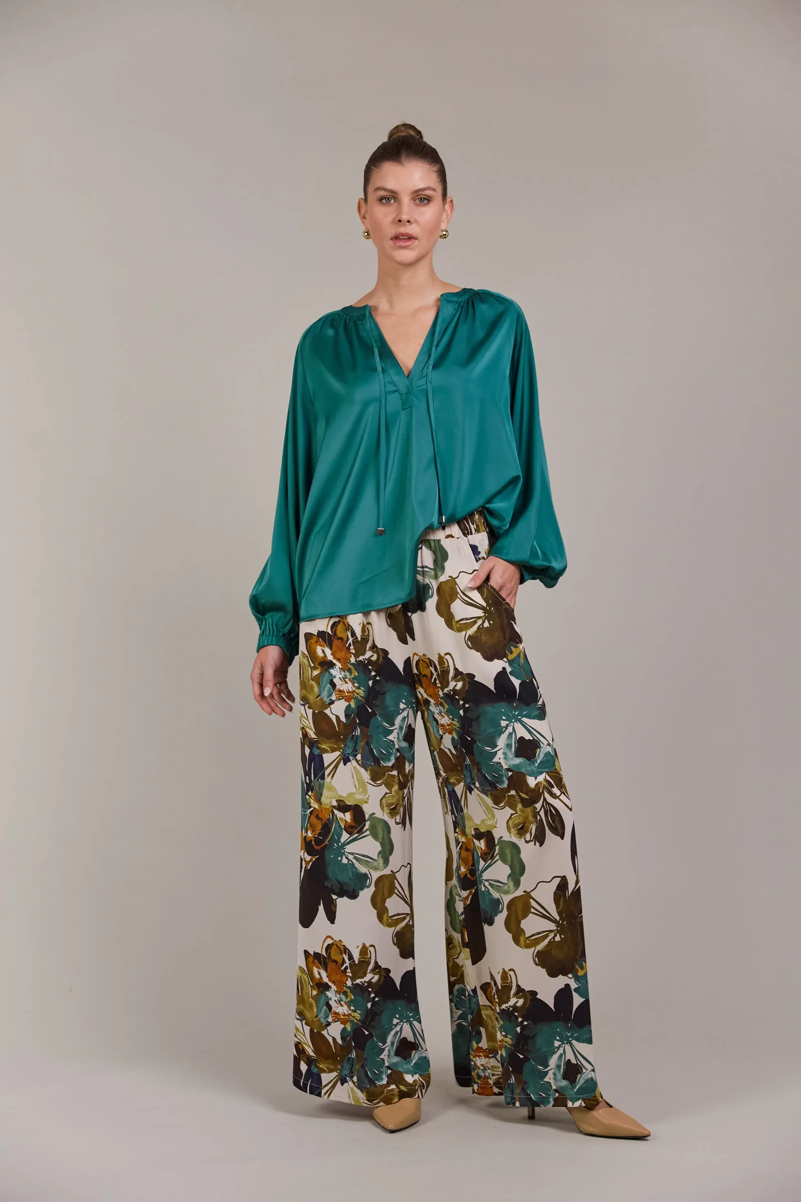 IVY BLOUSE - TEAL