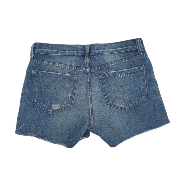 J Brand Libra Cut Off Raw Hem Distressed Denim Jean Shorts