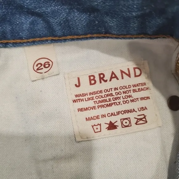 J Brand Libra Cut Off Raw Hem Distressed Denim Jean Shorts