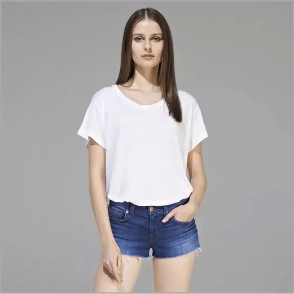J Brand Women’s Denim Frayed Spring Casual Distressed Jean Cutout Shorts 26