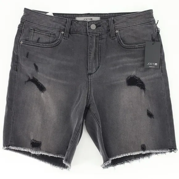 JOE’S DISTRESSED RAW HEM EASY BERMUDA SHORTS