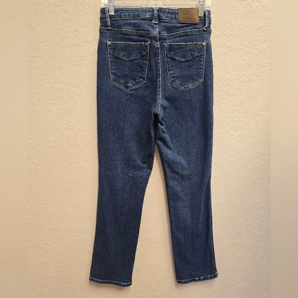 Judy Blue High Rise Tummy Control Top Straight Leg Jean 7 28 JB88575 DK